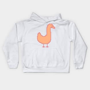 Pixelart Goose Peach Fuzz Pantone Color of the Year 2024 Kids Hoodie